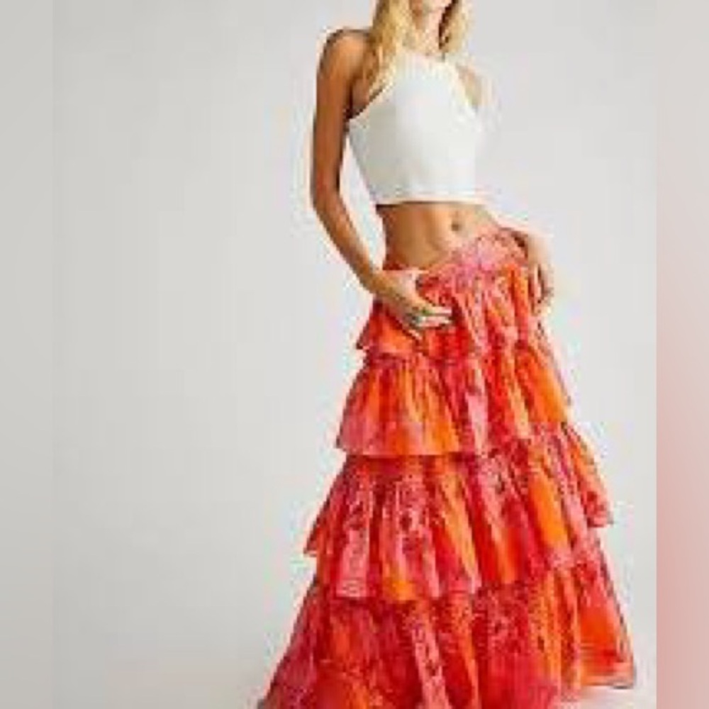 FREE PEOPLE Sawyet Maxi Skirt XS